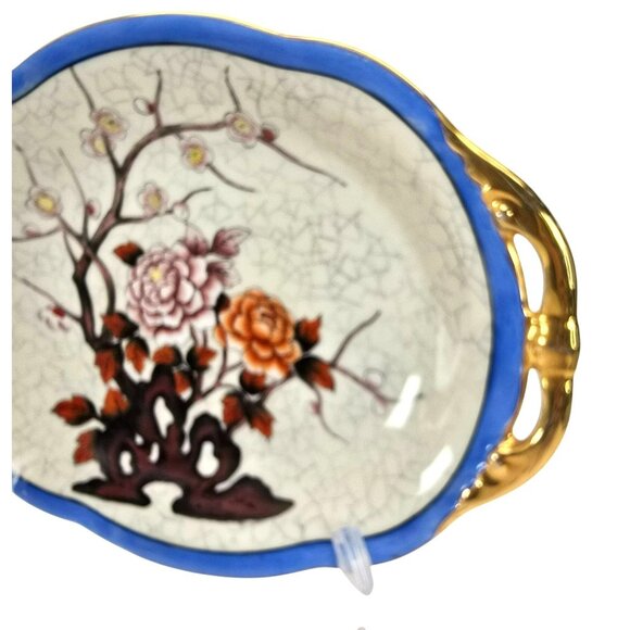 Noritake Morimura Oval Plate Hand Painted Porcelain Tray Floral Design JE296 - Picture 3 of 10